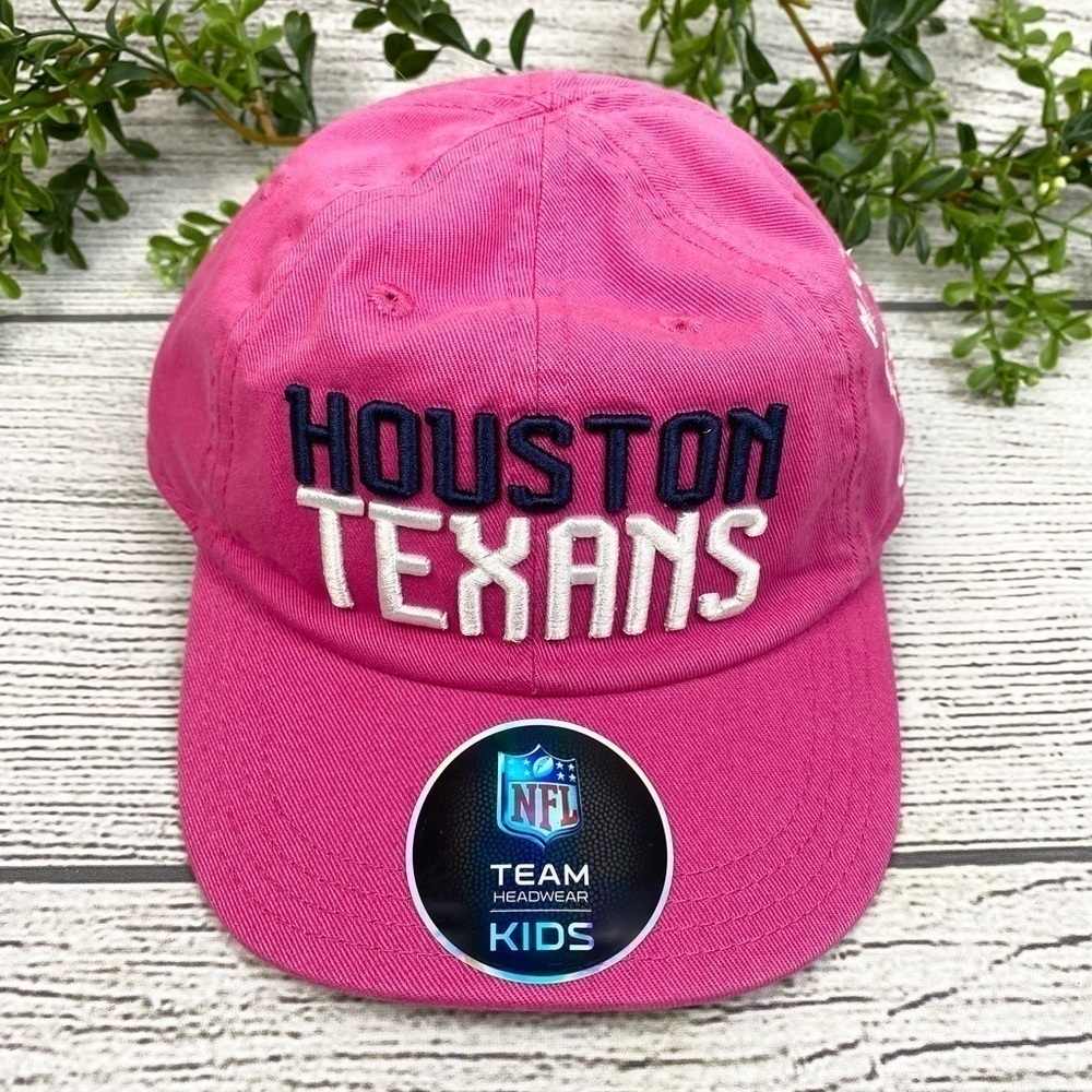 NEW NFL Infants Houston Texas Pink Baseball Style Cap Hat